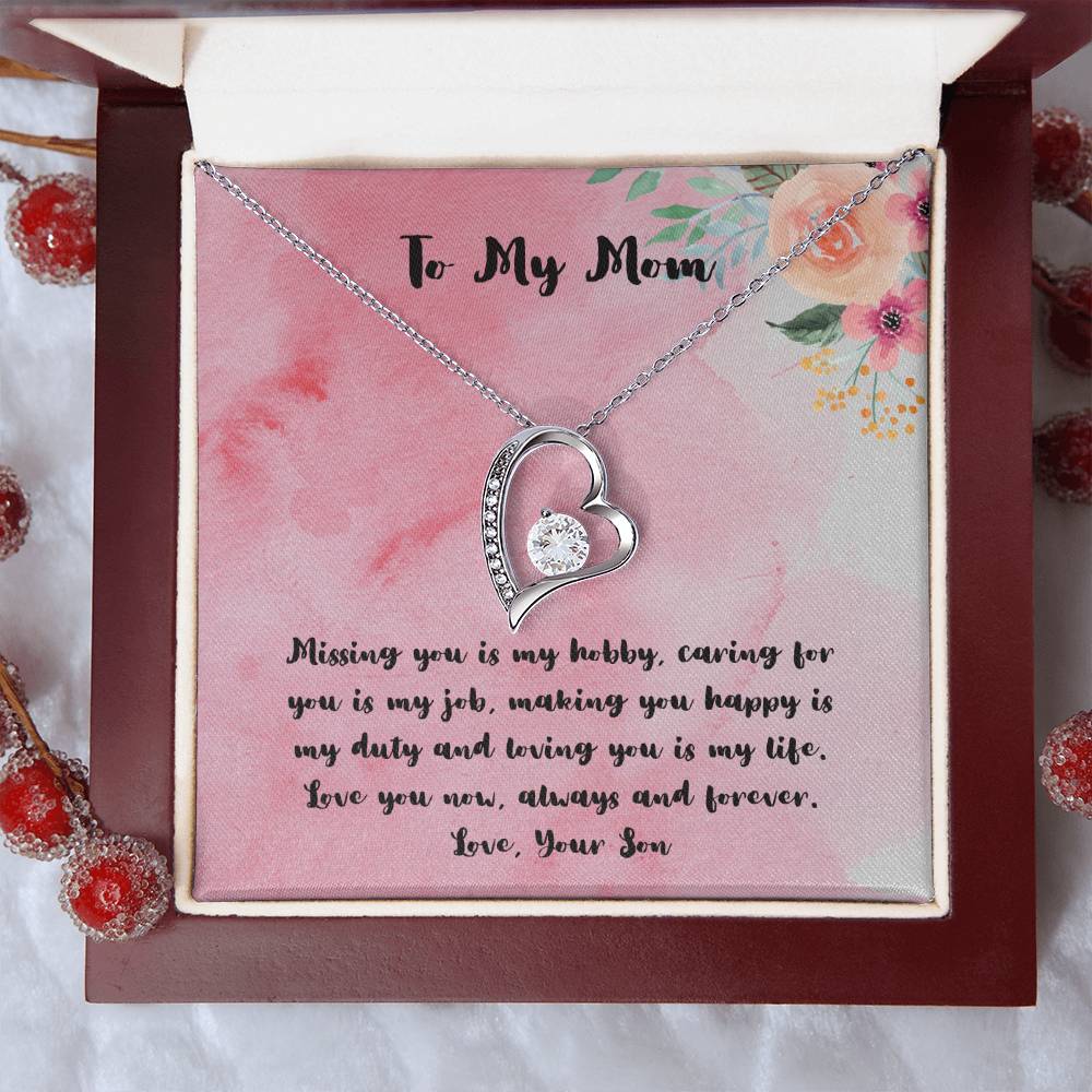 To My Mom Necklace, Unique Mother's Day Gift For Mom, Mom Gift From Son, Mom Birthday Gift, Mom Gift Ideas