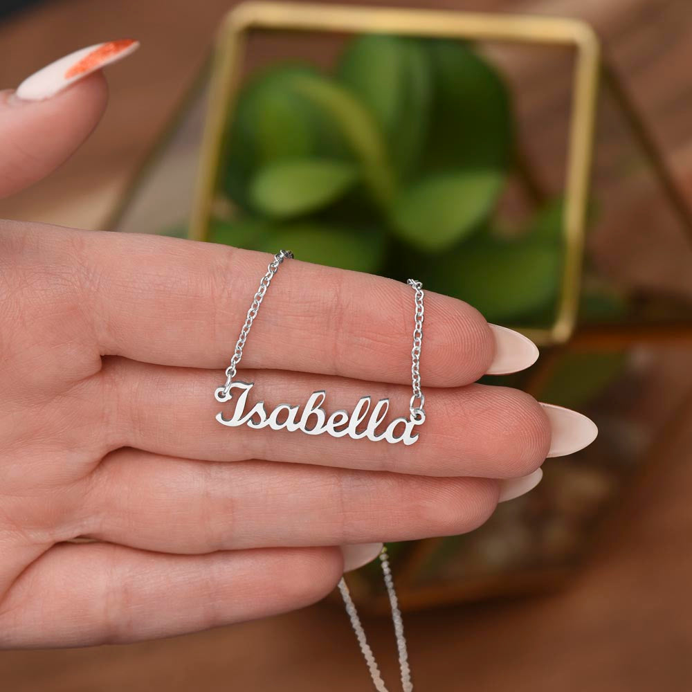 Custom Name Necklace | Gifts For Mom | Personalized Name Necklace For Women | Gold Name Necklace | Vertical Name Necklace | Gift For Her