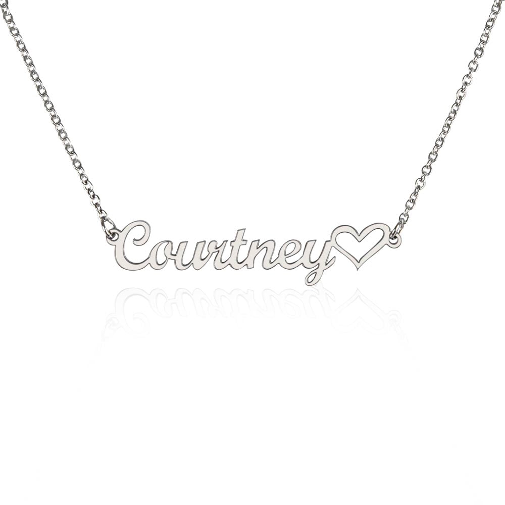 Personalized Heart Necklace | Family Name Necklace | Valentines Day Gift | Custom Jewelry | Engraved Heart Necklace | Anniversary Gift