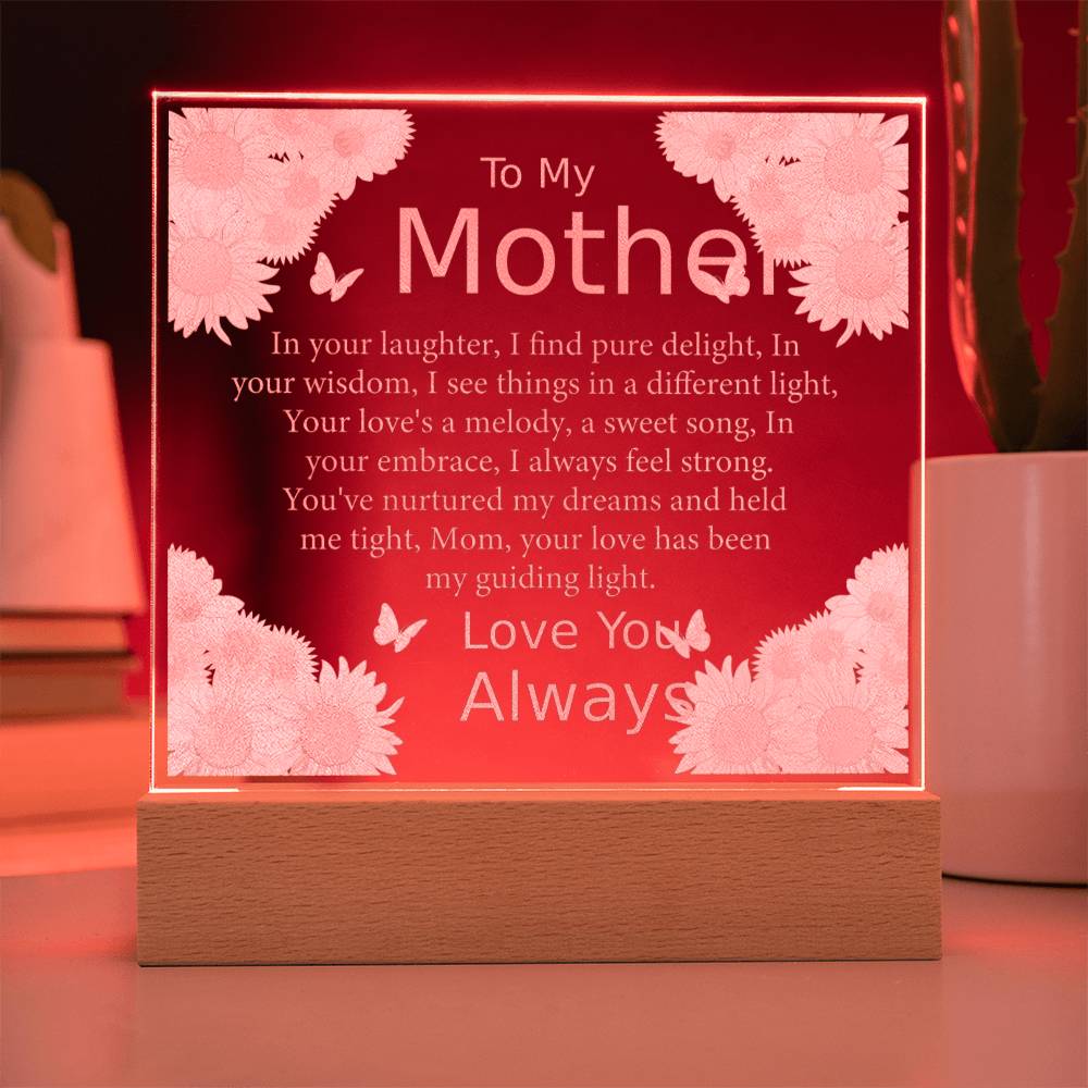 Acrylic Plaque, Unique Mother's Day Gift For Mom, Mom Gift From Daughter Son, Mom Birthday Gift, Mom Gift Ideas