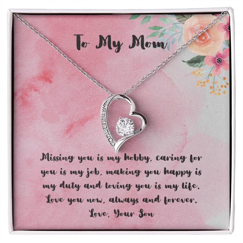 To My Mom Necklace, Unique Mother's Day Gift For Mom, Mom Gift From Son, Mom Birthday Gift, Mom Gift Ideas